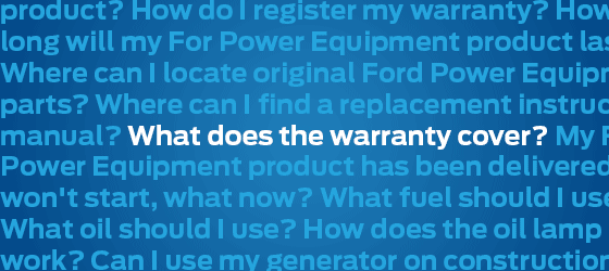 Ford Power Equipment Support